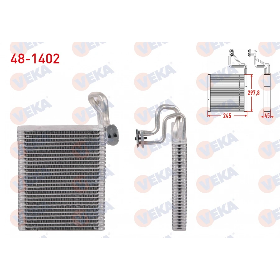 KLIMA EVAPORATORU BORULU 297,8X245X45 BMW X5 (E70) 2006-2013 / X5 (F15) 2013-2018 / X6 (E71) 2009- 2014 / X6 (F16) 2014-2019