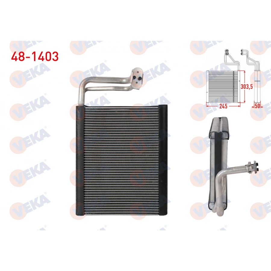 KLIMA EVAPORATORU BORULU 303,5X245X50 BMW 5 (F10) 2011-2016 / 6 (F06) 2011- 2018 / 7 (F01) 2008-2015