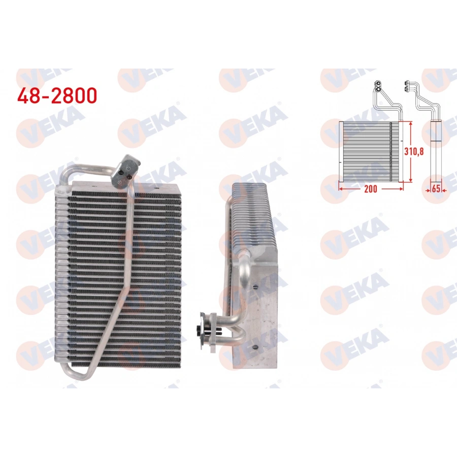KLIMA EVAPORATORU BORULU 310,8X200X65 MERCEDES C (W203) 2000-2007 / CLC (CL203) 2008-2011 / CLK (C209) 2002-2009 / G (W463) 1999-2011