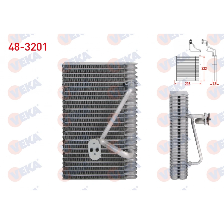 KLIMA EVAPORATORU BORULU 333X205X73 OPEL VECTRA B 1.6i - 1.8i - 2.0i - 2.0 DTI - 2.2 DTI 1995-2003