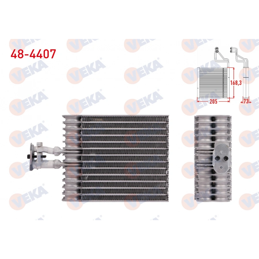 KLIMA EVAPORATORU BORULU (ARKA) 205X168,3X73 VW TRANSPORTER CARAVELLE T5, T6 2003-2022 / SHARAN 2010-2020 / SEAT ALHAMBRA 2010-2022