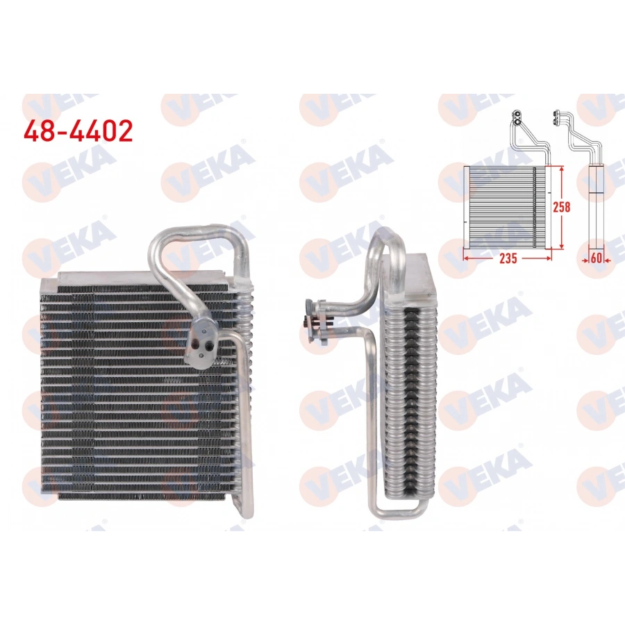 KLIMA EVAPORATORU BORULU (ON) 258X235X60 VOLKSWAGEN CRAFTER 2006-2016 / MERCEDES SPRINTER 2006-2016