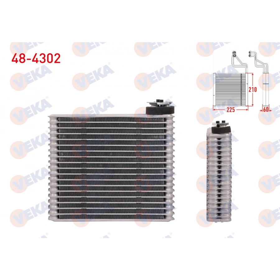KLIMA EVAPORATORU BORUSUZ 255X218X58 TOYOTA YARIS (_P1_) 1.0 - 1.3 1999-2005