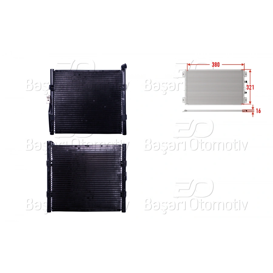 KLIMA RADYATORU 380X321X16 HONDA CIVIC 93-95