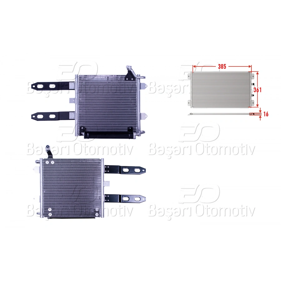 KLIMA RADYATORU 385X361X16 VW POLO 1.4 1.6 99-01