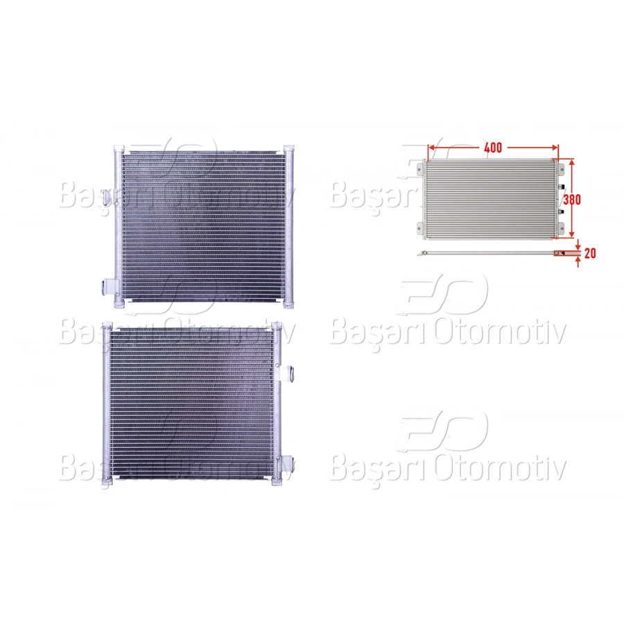 KLIMA RADYATORU 400X380X20 FORD KA 1.3I 96>