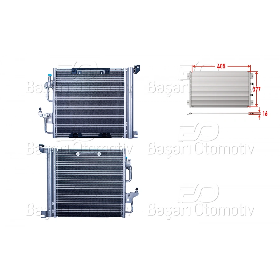 KLIMA RADYATORU 405X377X16 OPEL ASTRA H ZAFIRA B 1.7CDTI 04 >