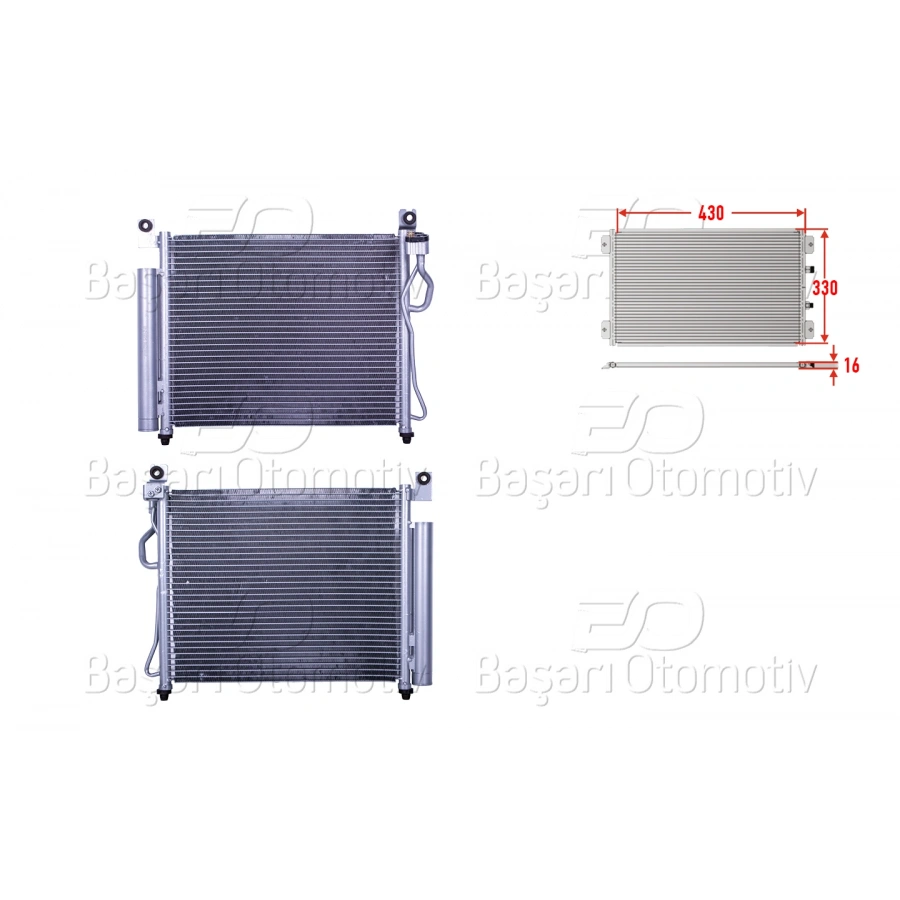 KLIMA RADYATORU 430X330X16 KIA PICANTO 04>