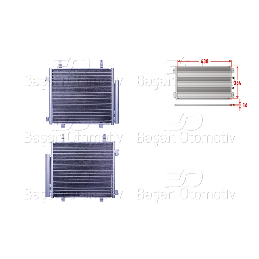 KLIMA RADYATORU 430X364X16 NISSAN PIXO 1.0 2009>