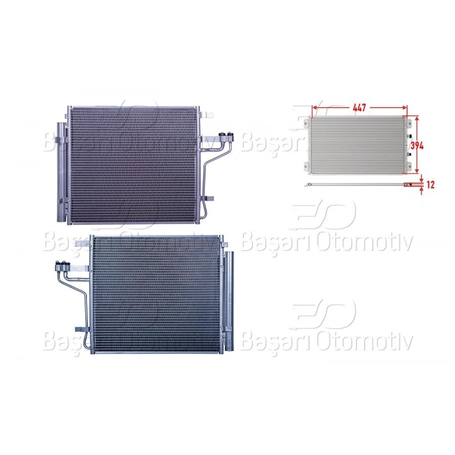 KLIMA RADYATORU 447X394X12 HYUNDAI I10 3 1.0 MPI 1.2 2019>KIA PICANTO 3 1.0 2017>KIA PICANTO 1.2 2017>