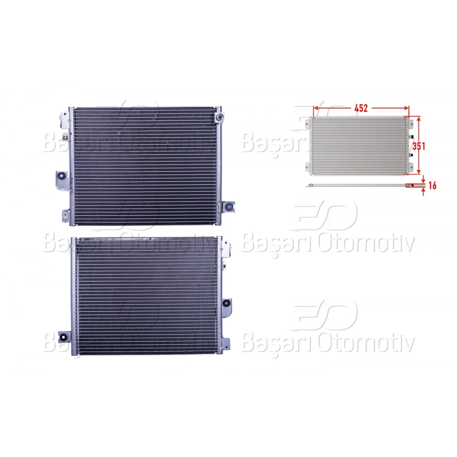 KLIMA RADYATORU 452X351X16 HYUNDAI ATOS 1.0 1.1 03>