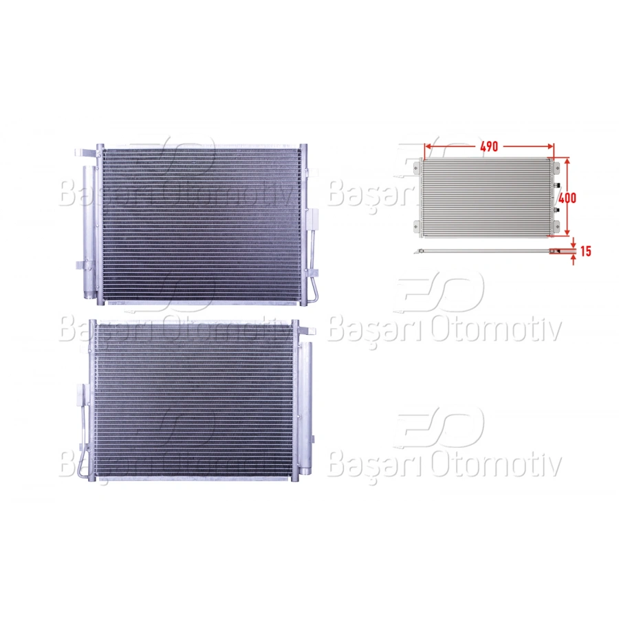 KLIMA RADYATORU 490X400X15 KIA SOUL 09>