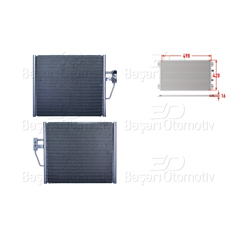 KLIMA RADYATORU 498X420X16 BMW 5 SERISI E39 95-04. Z8 E52 98-03
