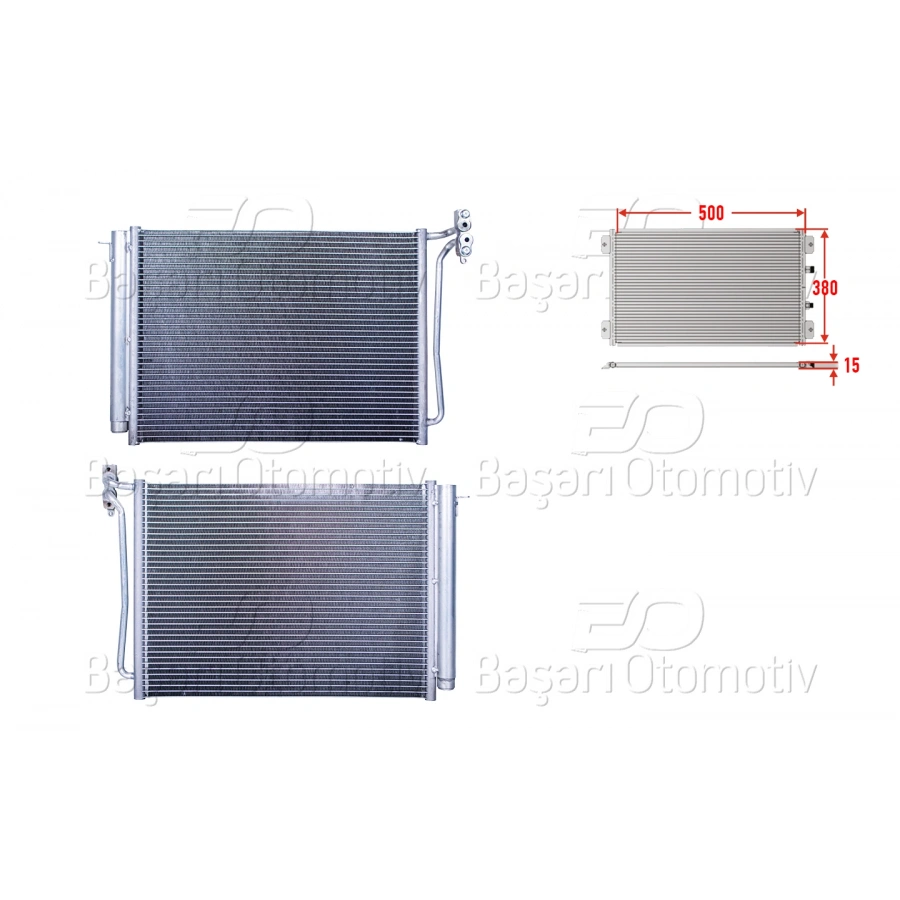 KLIMA RADYATORU 500X380X15 BMW X5 E53 98-06 M57. M57N. M54.N62. M62