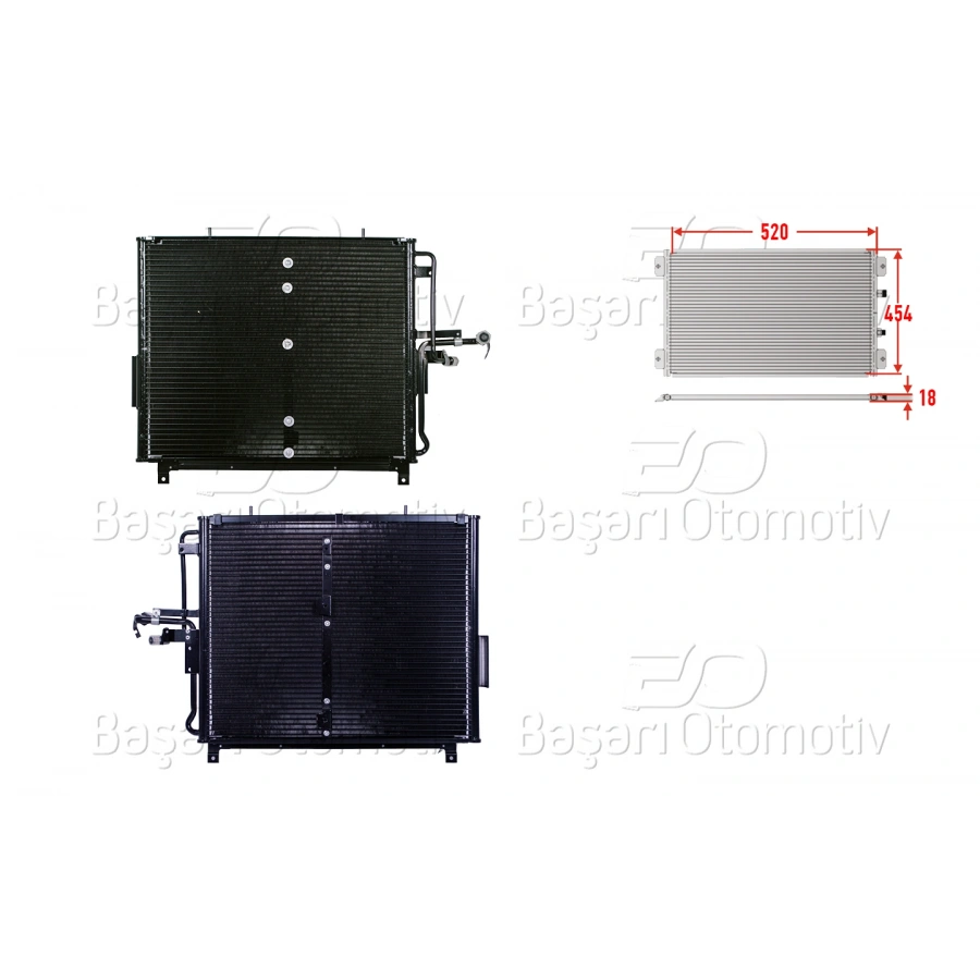KLIMA RADYATORU 520X454X18 MERCEDES-BENZ 124 93-97