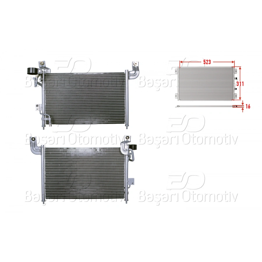 KLIMA RADYATORU 523X311X16 FORD RANGER 99>