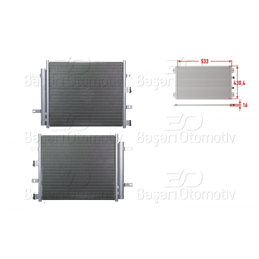 KLIMA RADYATORU 533X430,4X16 JAGUAR XF 3.0 08>