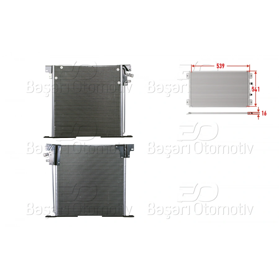 KLIMA RADYATORU 539X541X16 MERCEDES-BENZ VITO 97-03