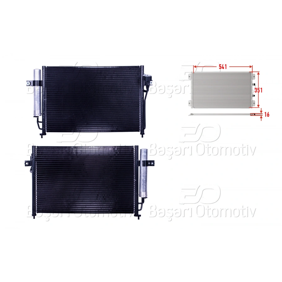 KLIMA RADYATORU 541X351X16 HYUNDAI GETZ 1.1. 1.3 1.4 1.6 02-10