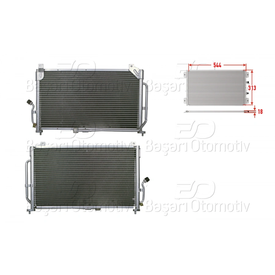 KLIMA RADYATORU 544X313X18 DAEWOO MATIZ 98-01