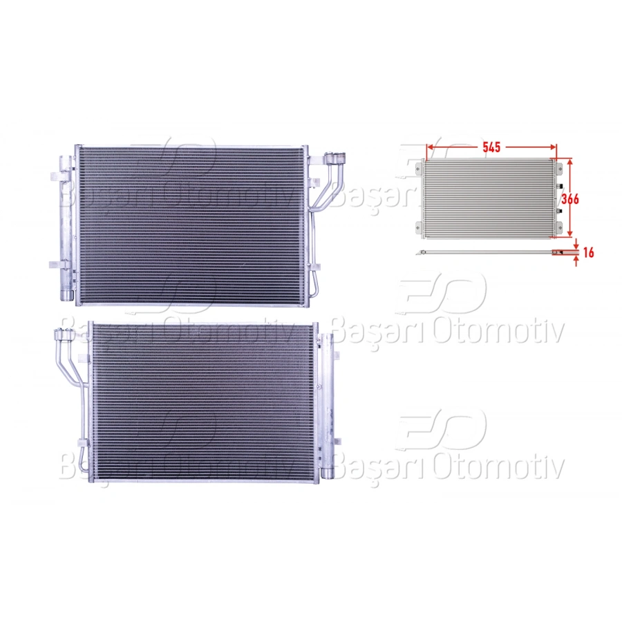 KLIMA RADYATORU 545X366X16 HYUNDAI IX20 1.6 BENZIN 11>