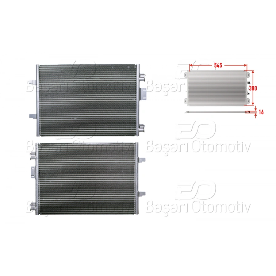 KLIMA RADYATORU 545X380X16 RENAULT CLIO 2 1.5DCI. SYMBOL 01>