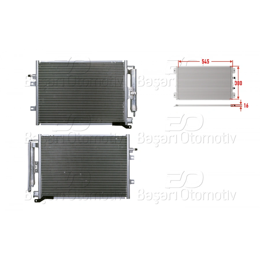 KLIMA RADYATORU 545X380X16 RENAULT CLIO 3 1.4 1.6 05 >