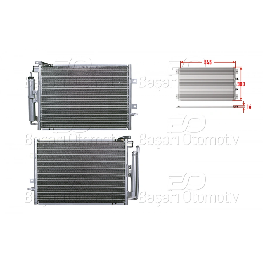 KLIMA RADYATORU 545X380X16 RENAULT CLIO 3 1.5 DCI MODUS 1.4 I 1.5 DCI 1.6 I 08 >