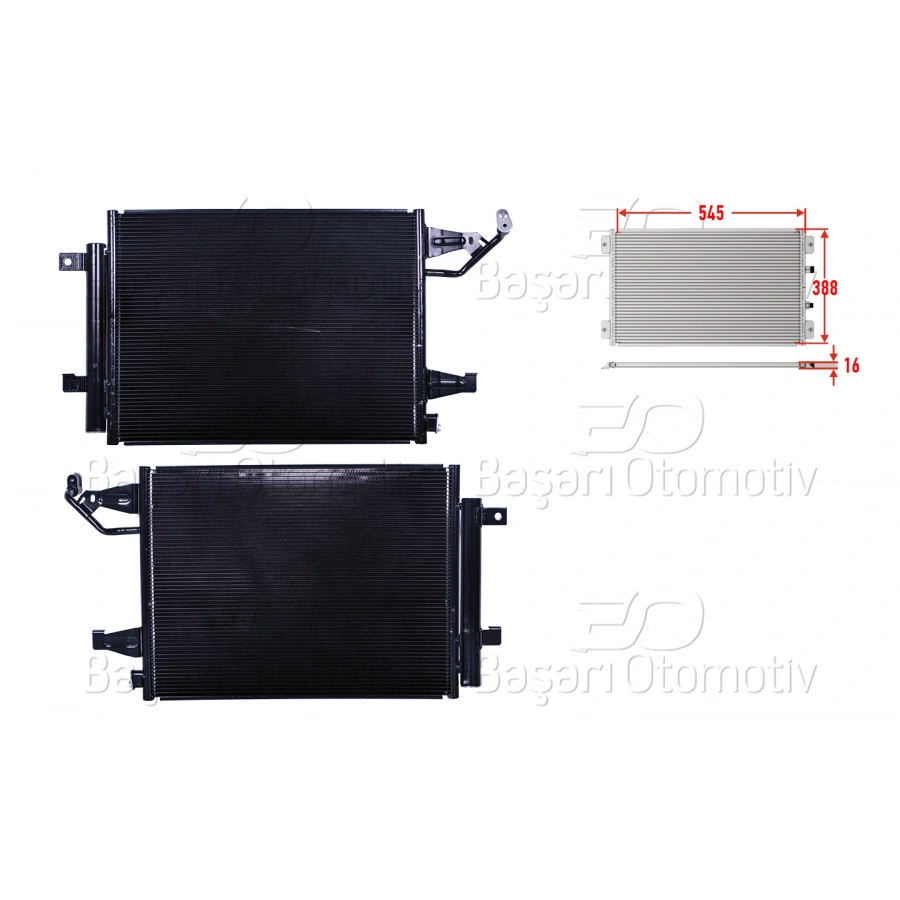 KLIMA RADYATORU 545X388X16 MITSUBISHI COLT SMART FORFOUR 1.1 1.3 1.5 04>