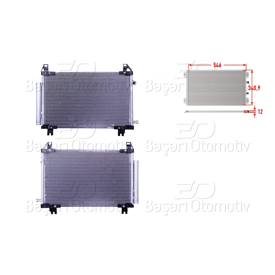 KLIMA RADYATORU 546X340,9X12 TOYOTA YARIS 15-18