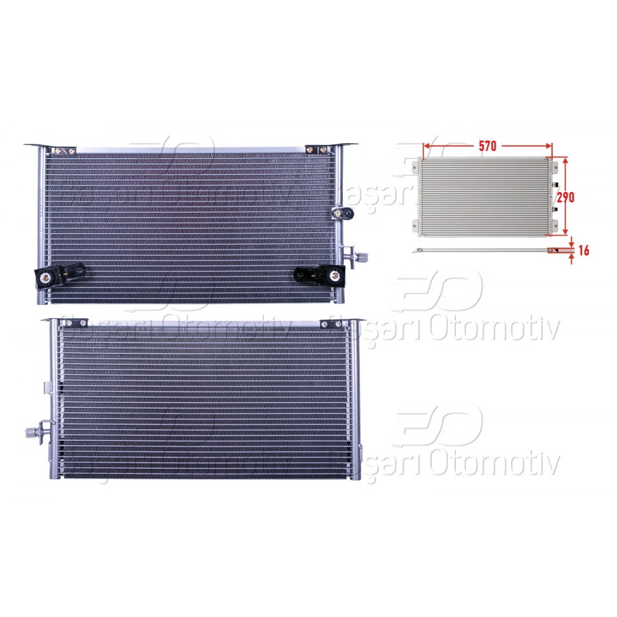 KLIMA RADYATORU 549X278X20 TOYOTA HILUX 97>