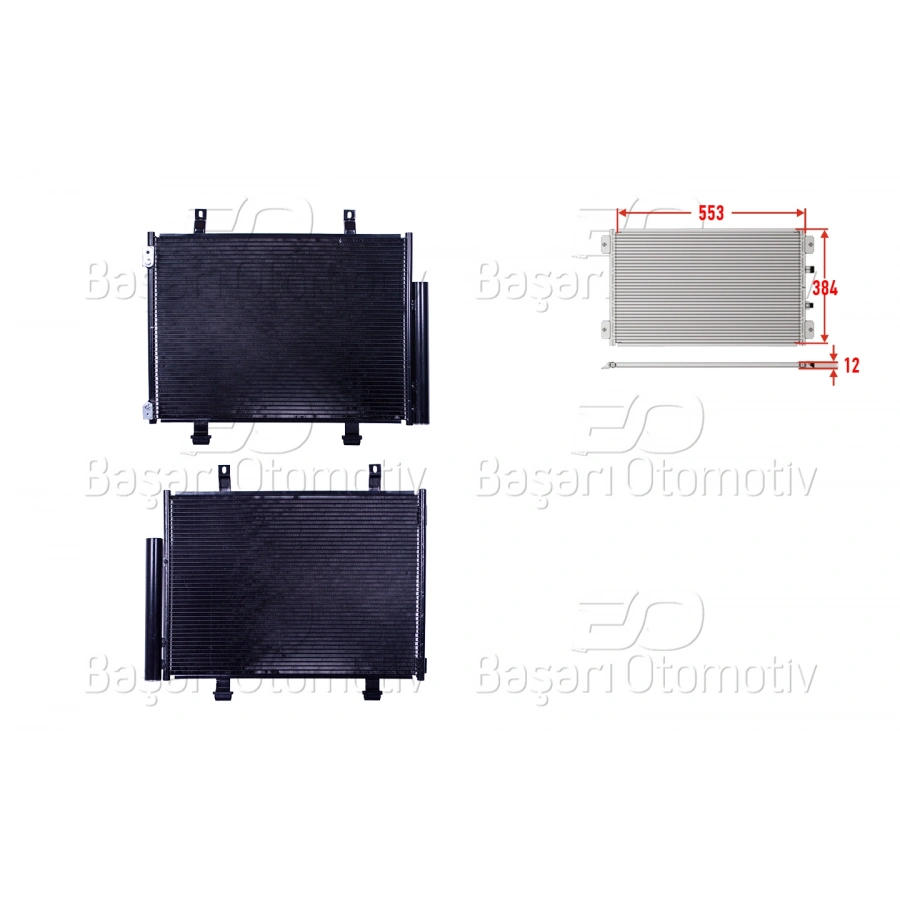 KLIMA RADYATORU 553X384X12 SUZUKI 4 1.2 2010> SUZUKI 4 1.3 2010> SUZUKI 4 1.6 2012>