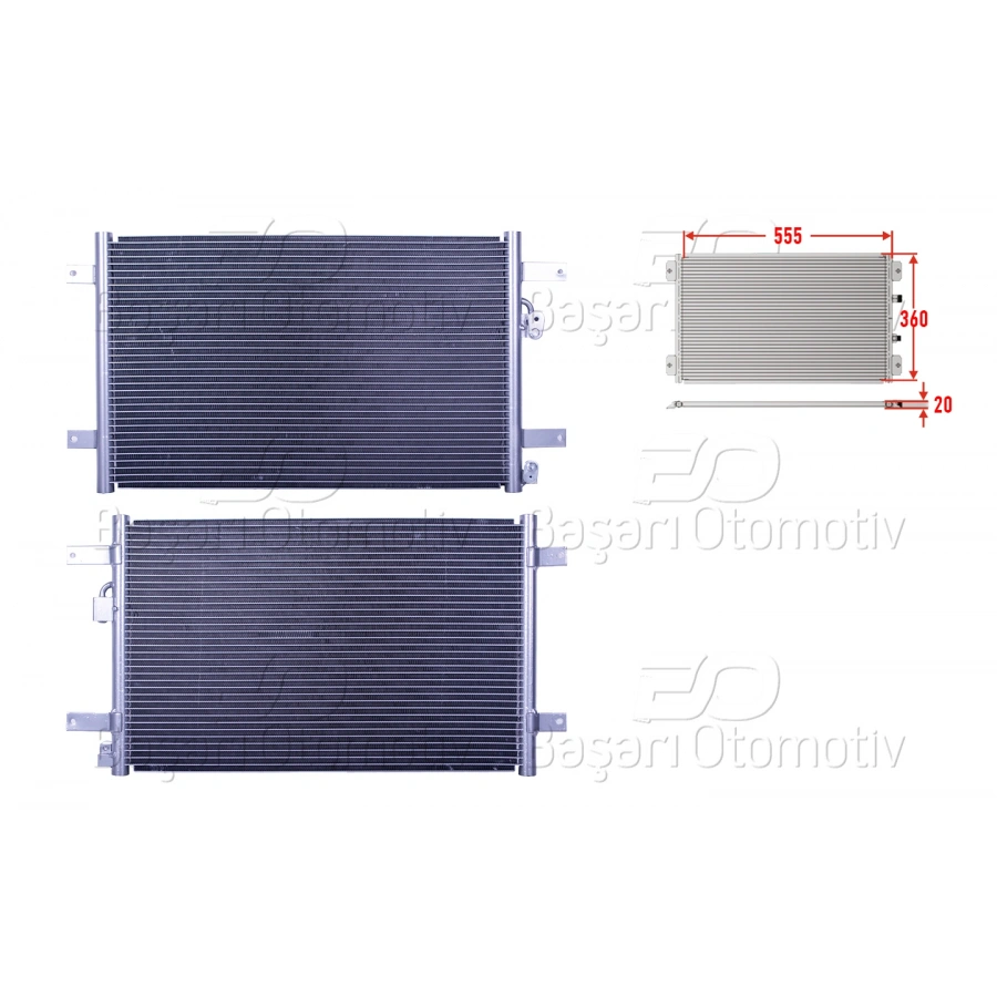 KLIMA RADYATORU 555X360X20 VW SHARAN 96 >