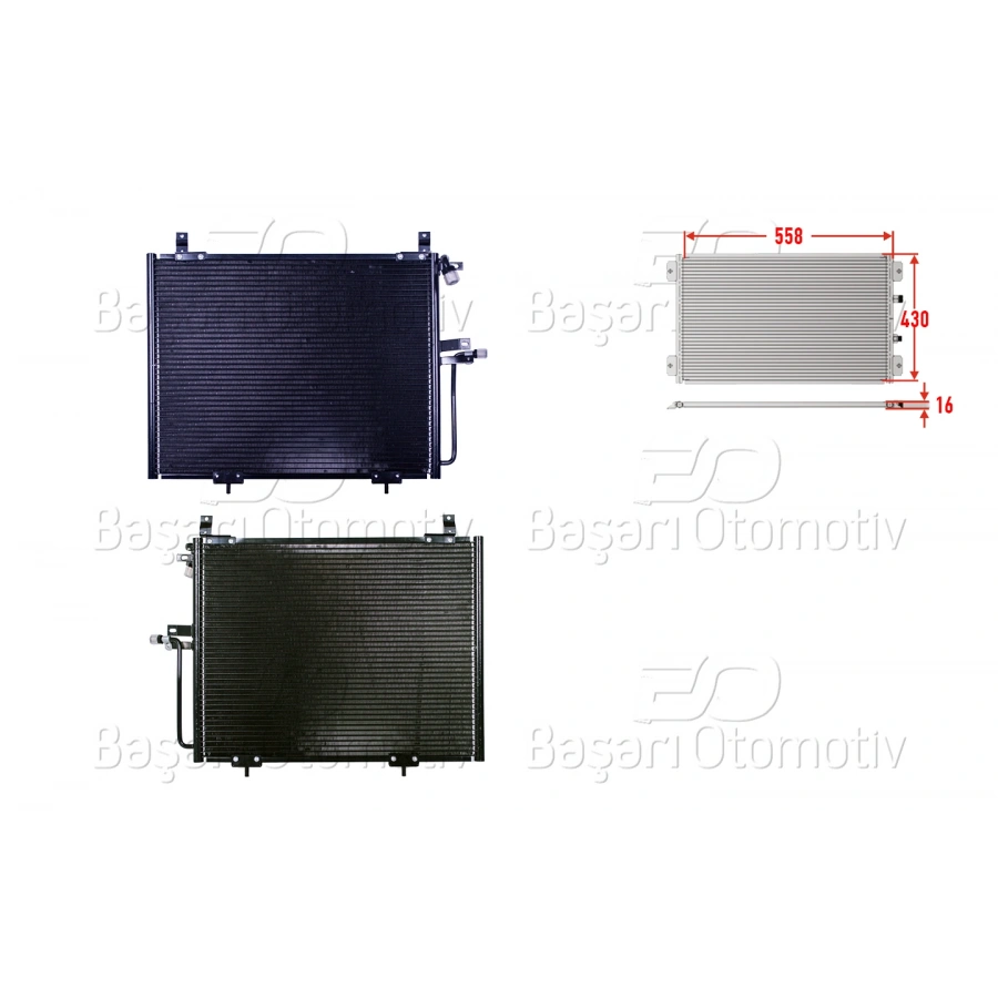 KLIMA RADYATORU 558X430X16 MERCEDES-BENZ W124 230E 84>