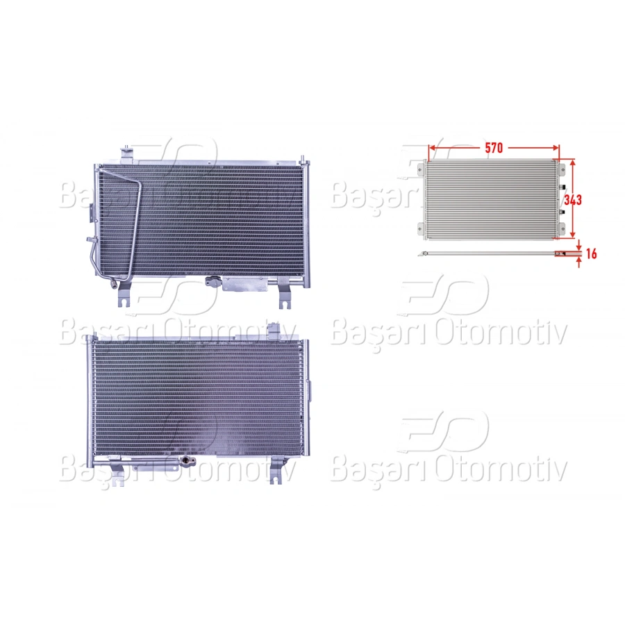 KLIMA RADYATORU 570X343X16 SUZUKI SWIFT1.3 89-01