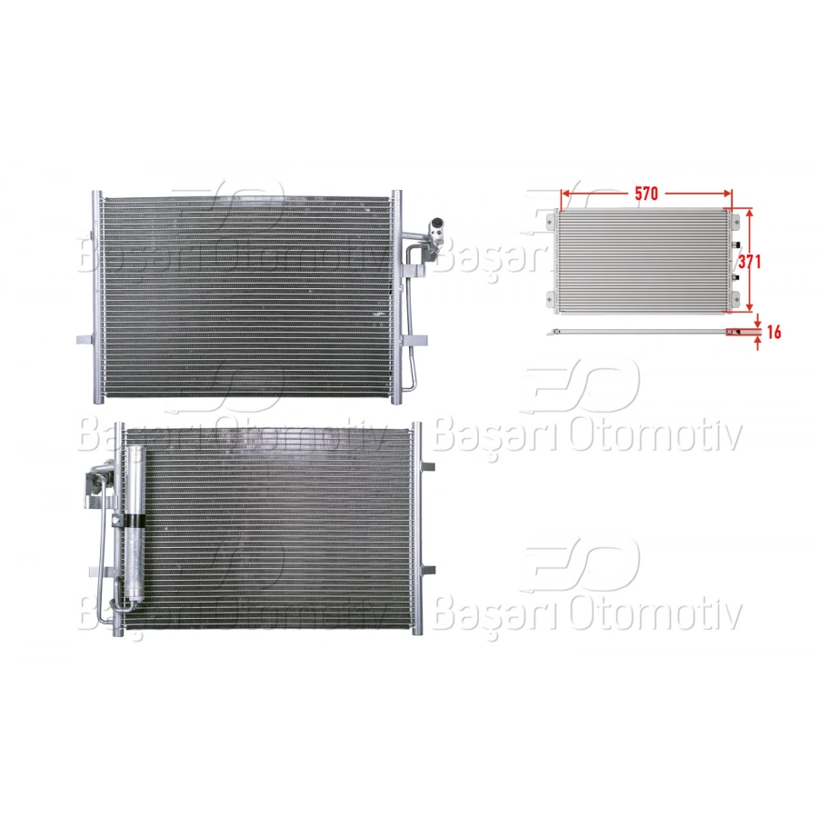 KLIMA RADYATORU 570X371X16 MAZDA3 1.6D 09>