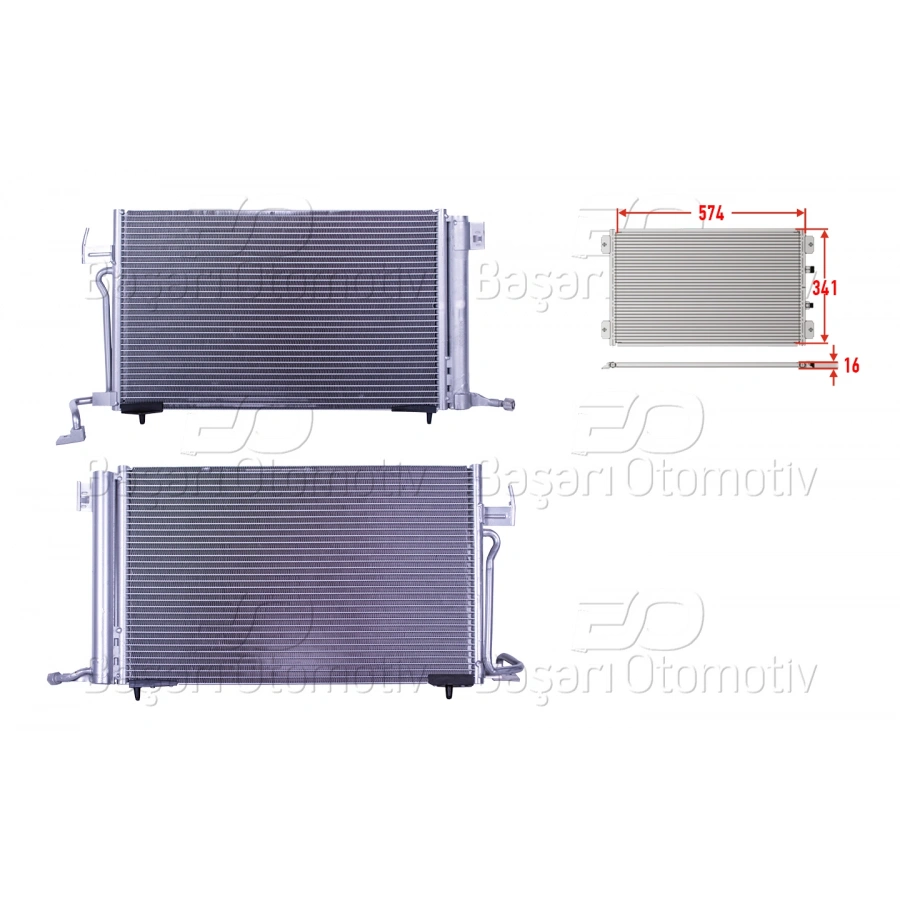 KLIMA RADYATORU 574X341X16 PEUGEOT306 96>