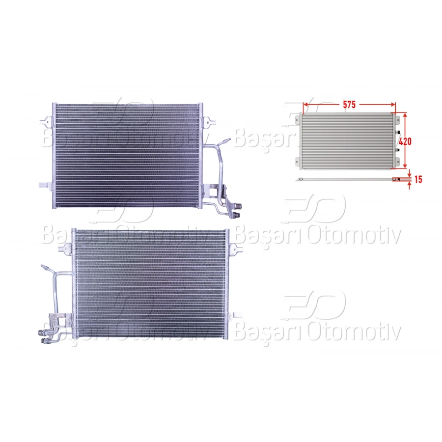 KLIMA RADYATORU 575X420X15 AUDI A6 1.8 T2.4 2.8 97 >