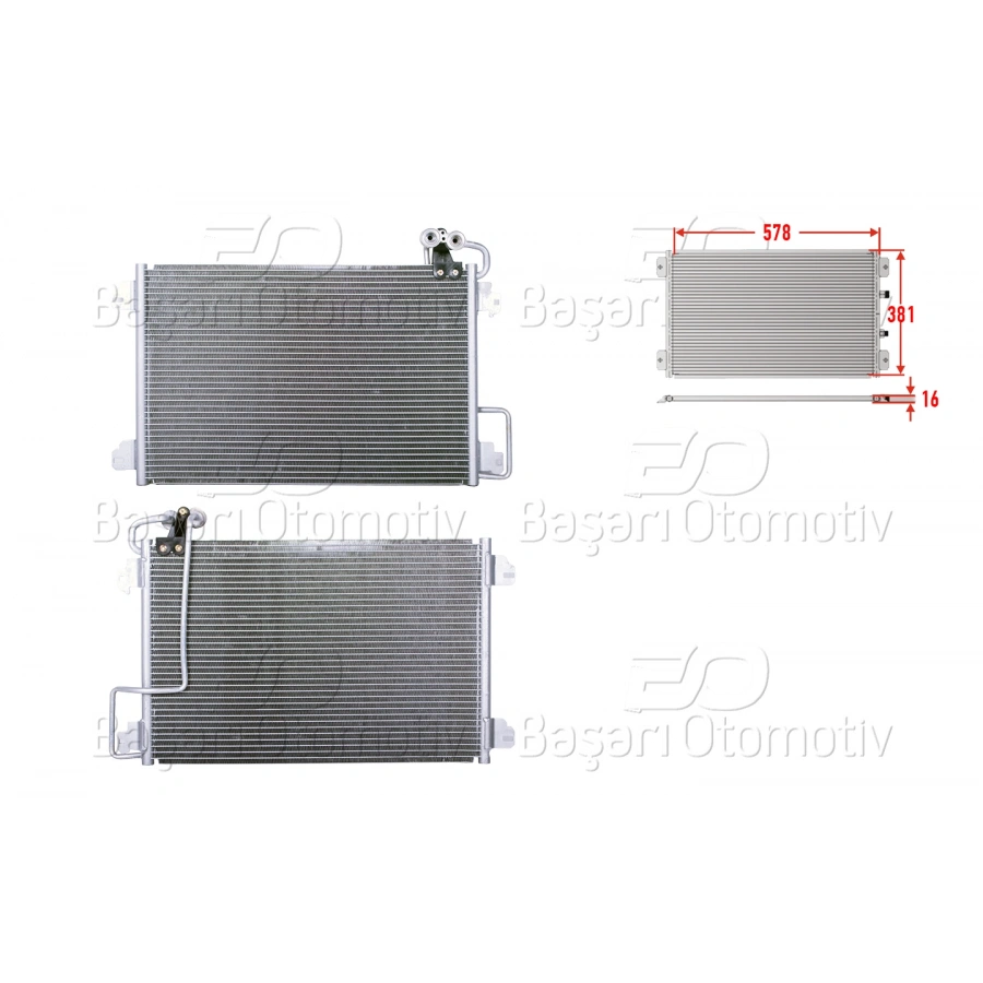 KLIMA RADYATORU 578X381X16 RENAULT MEGANE 1.6 1.8 1.9 2.0 96-02
