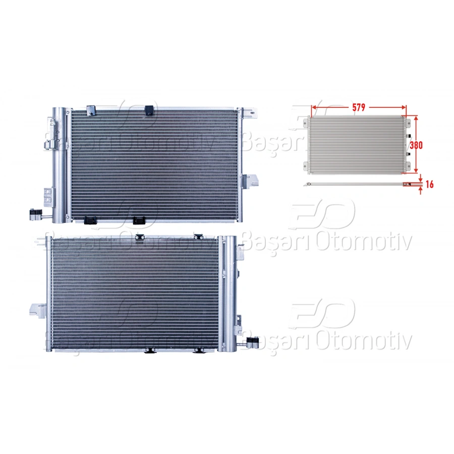 KLIMA RADYATORU 579X380X16 OPEL ASTRA G 1.6 1.8 16V 98 >