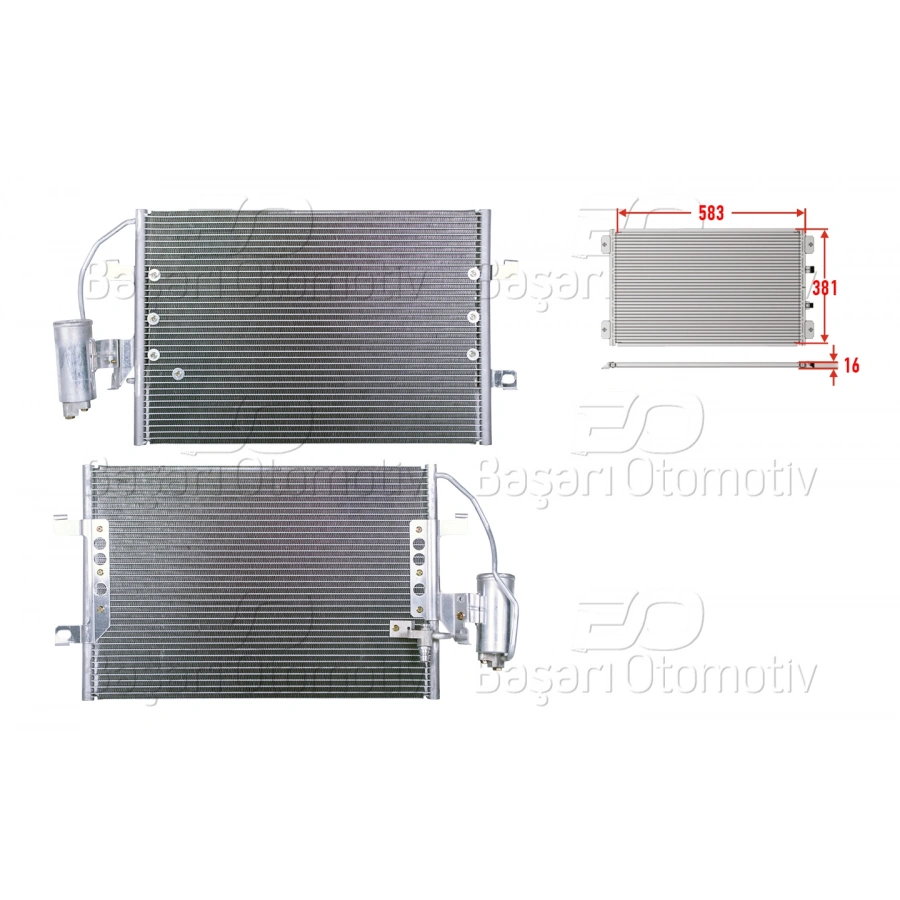 KLIMA RADYATORU 583X381X16 MERCEDES-BENZ VANEO 03>