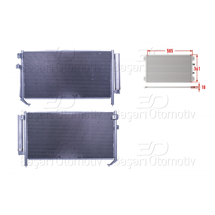 KLIMA RADYATORU 585X361X18 SUBARU FORESTER 2.0. 2.5 02>