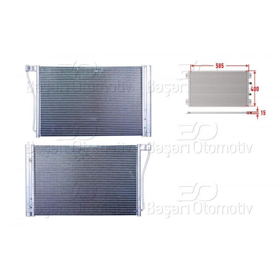 KLIMA RADYATORU 585X400X15 BMW 5 SERISI F10 10-16. 6 SERISI F06. F12. F13 11>