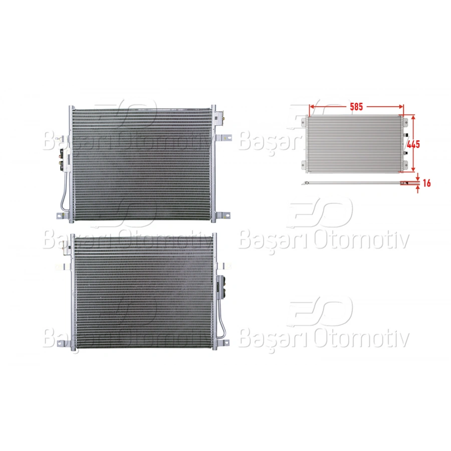 KLIMA RADYATORU 585X445X16 JEEP GRAND CHEROKEE 2.7CRD 3.1TD 4.0I 4.7I 99>