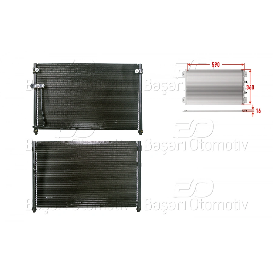KLIMA RADYATORU 590X360X16 MAZDA 626 5 1.8 2.0 97 >