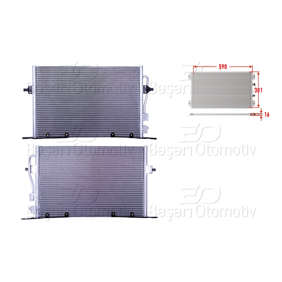 KLIMA RADYATORU 590X381X16 FORD MONDEO 1.8TD. 2.0 97-00