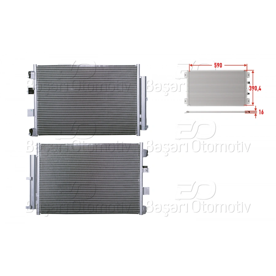 KLIMA RADYATORU 590X390,4X16 FORD TOURNEO CONNECT 1.5TDCI 1.6TDCI 13 >