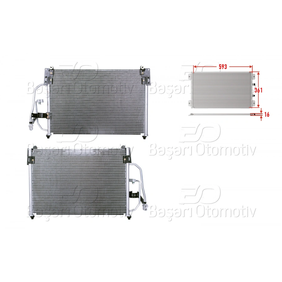 KLIMA RADYATORU 593X361X16 DAEWOO LANOS 97>