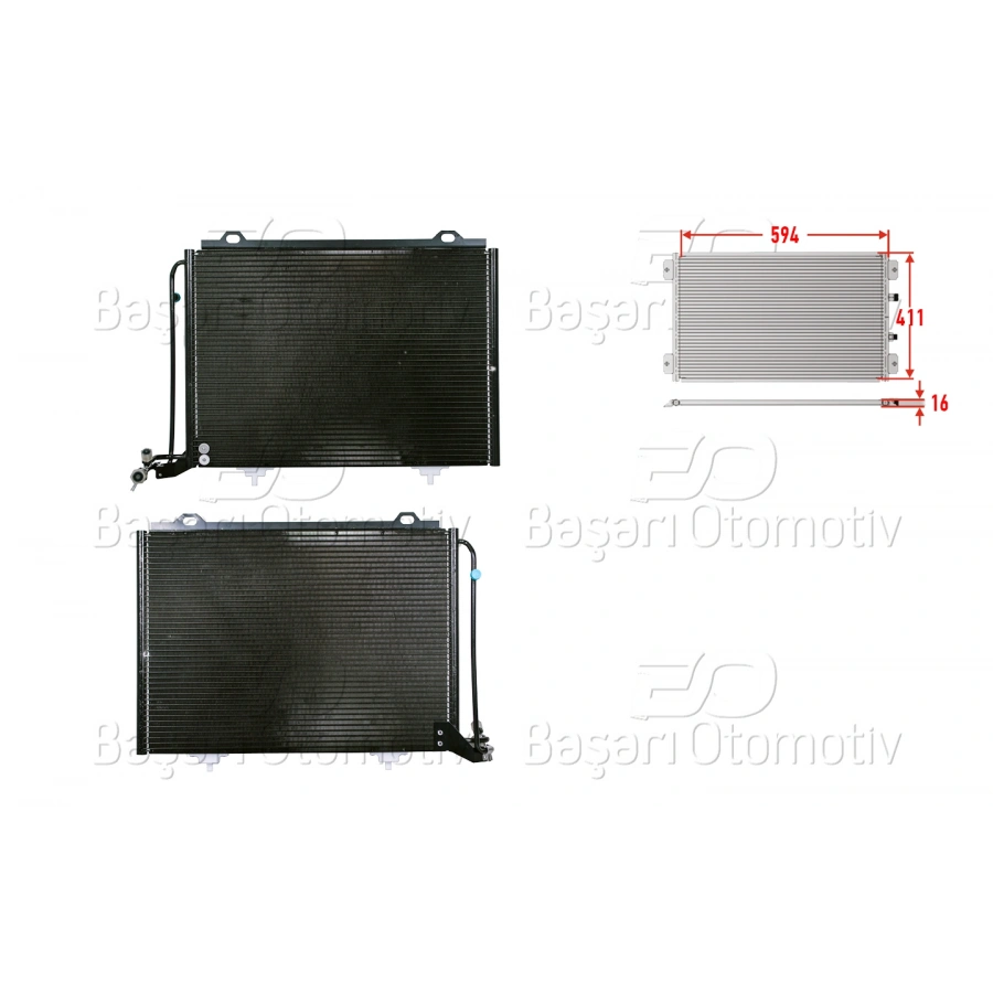 KLIMA RADYATORU 594X411X16 MERCEDES-BENZ W202 93>