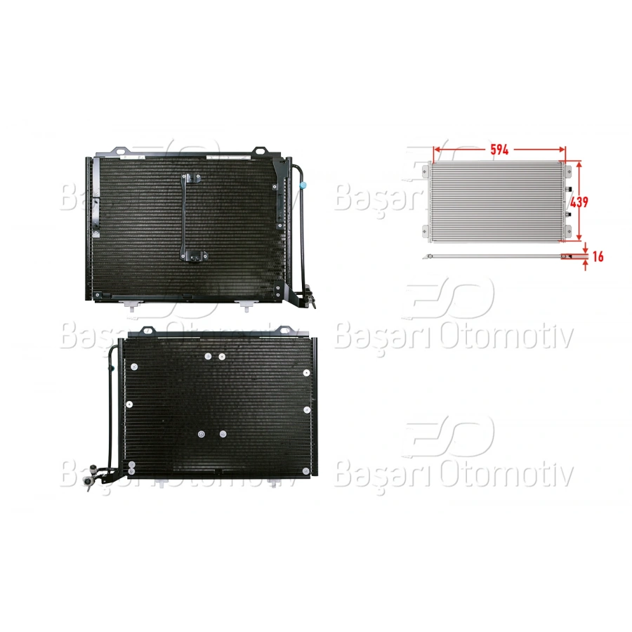 KLIMA RADYATORU 594X439X16 MERCEDES-BENZ W202 93-00